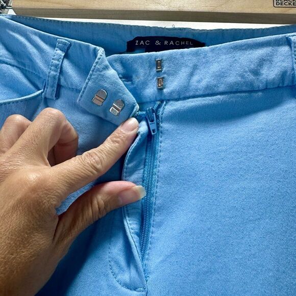 Zac & Rachel Blue Straight Leg Pants Classic Fit Size 12 - Picture 6 of 11